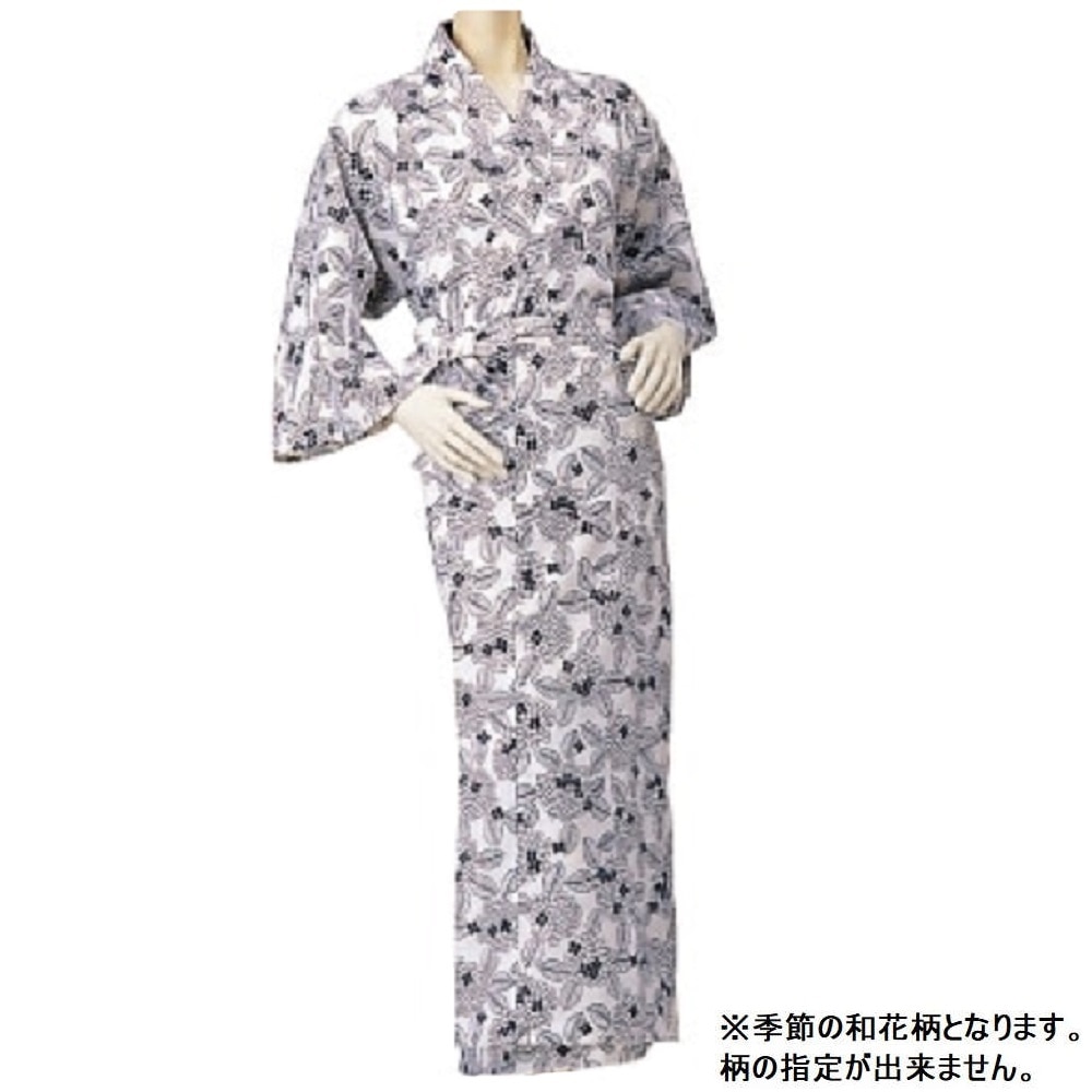 【ねまき】【パジャマ】【入院】　婦人ねまき：コン花柄