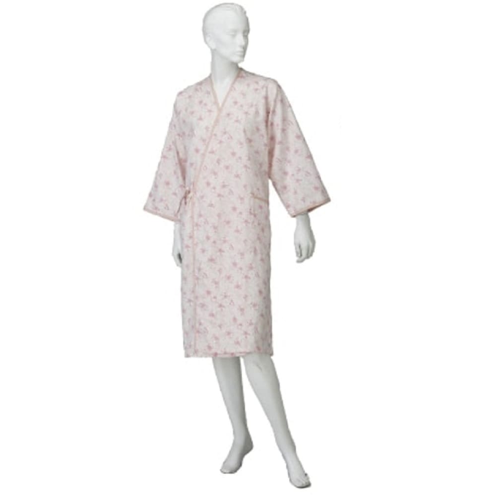 【ねまき】【パジャマ】【入院】 婦人カラーガーゼ合わせ：ピンク