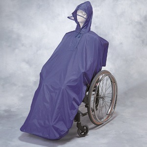 【車椅子用】 レインコート： ケアレイン レギュラータイプ パープル