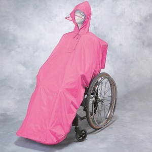 【車椅子用】 レインコート： ケアレイン レギュラータイプ ピンク