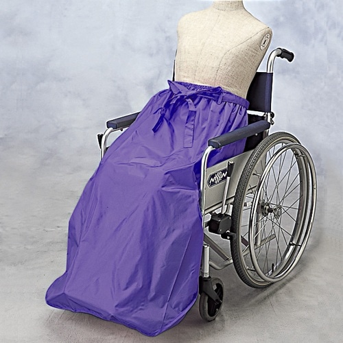 【車椅子用】 レインコート： ケアレイン 下衣のみ パープル
