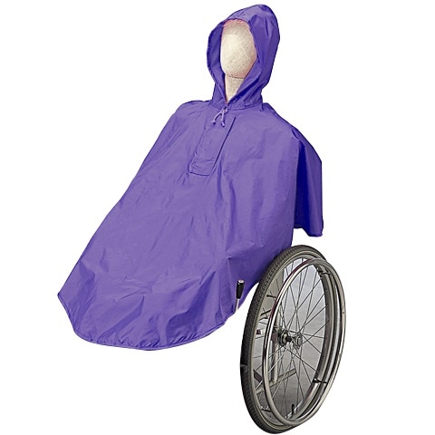 【車椅子用】 レインコート： ケアレイン 上衣のみ パープル