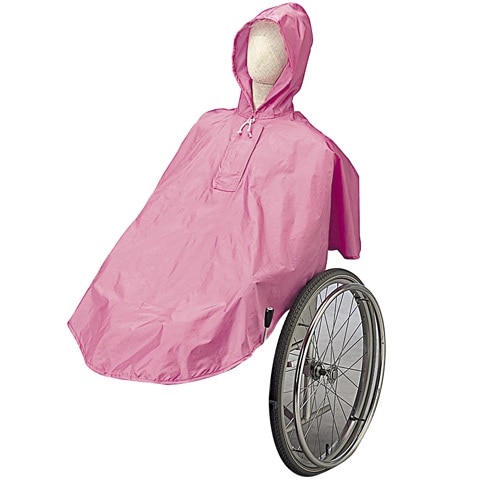 【車椅子用】 レインコート： ケアレイン 上衣のみ ピンク