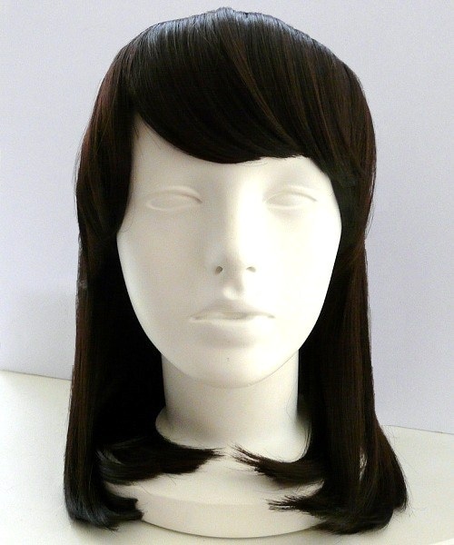 【医療用ウィッグ】【かつら】　帽子ウィッグ ロング マロンブラウン