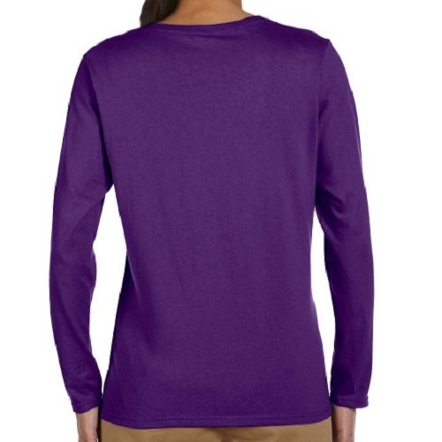 【人工透析】【点滴】【PICC】【カテーテル】 レディース長袖Tシャツ： パープル