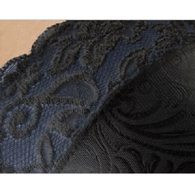 【乳がん】【摘出】 ブラ: ファンタジアレース ブラック ワイヤー無し