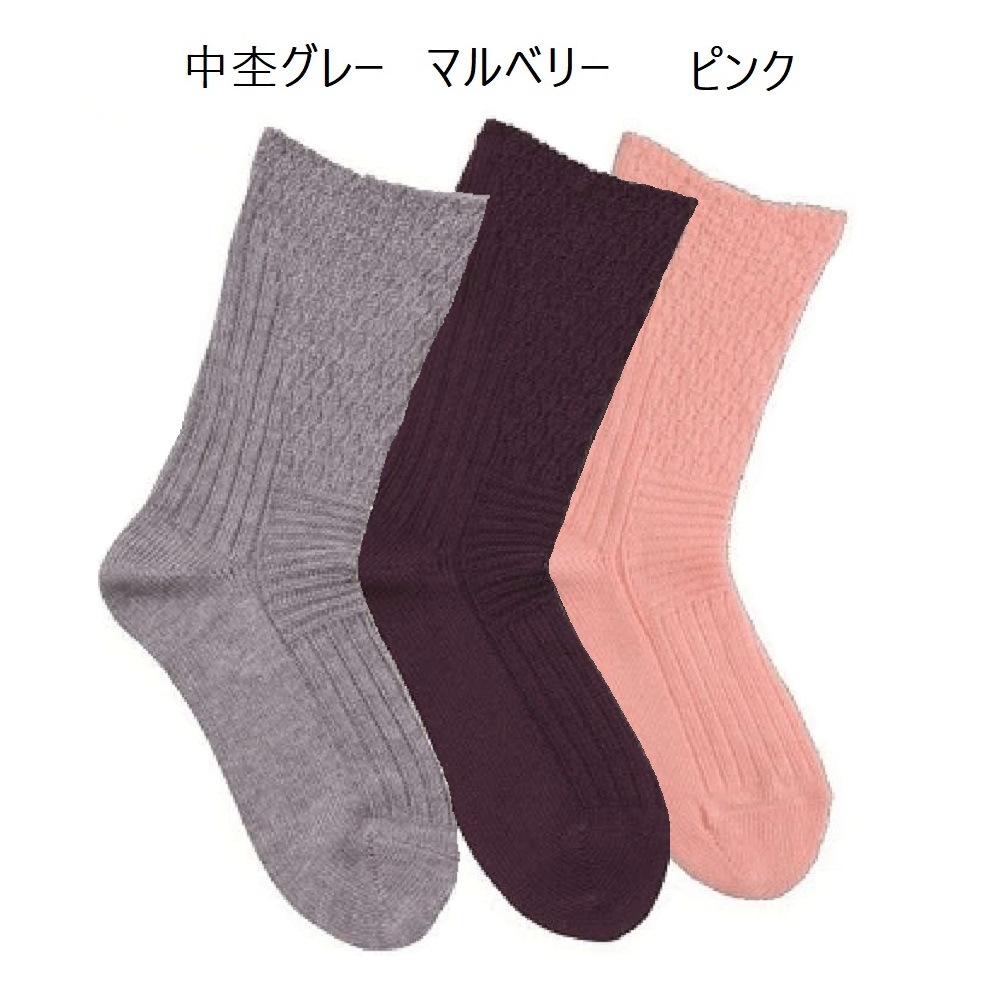 【やさしいくつ下】 制菌消臭靴下 【22～24cm】