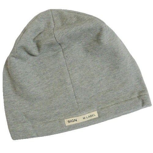 【抗がん剤治療】【医療用帽子】【ケア帽子】 裏毛シングルビーニー：グレー