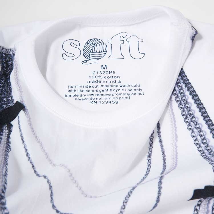 【感覚・触覚過敏症】【アトピー】【敏感肌】 子供服：Tシャツ：ネックレス【XS/3-4歳】