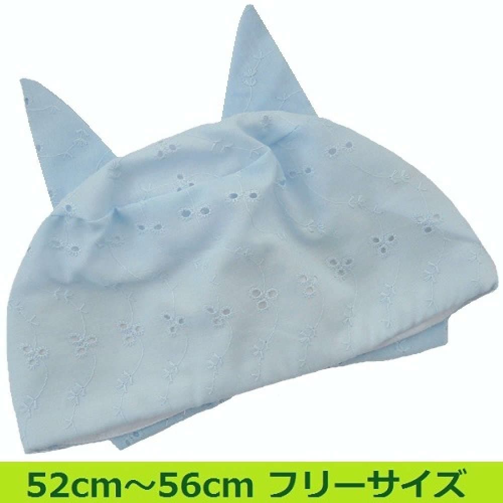 【医療用帽子】【キッズ】 スカーフタイプ:ブルーフラワー