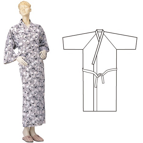 【ねまき】【パジャマ】【入院】 婦人ねまき:コン花柄
