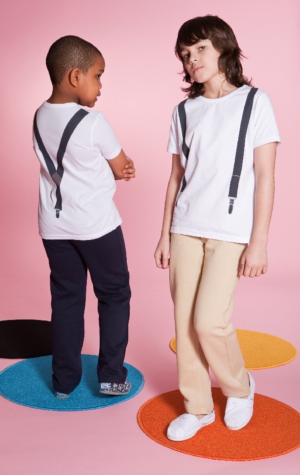 【感覚・触覚過敏症】【アトピー】【敏感肌】 子供服：Tシャツ：サスペンダー【XS/3-4歳】