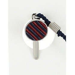 【両耳用】日本製 ソリスタ 補聴器落下防止アクセサリー シルクストラップ ：ネイビー