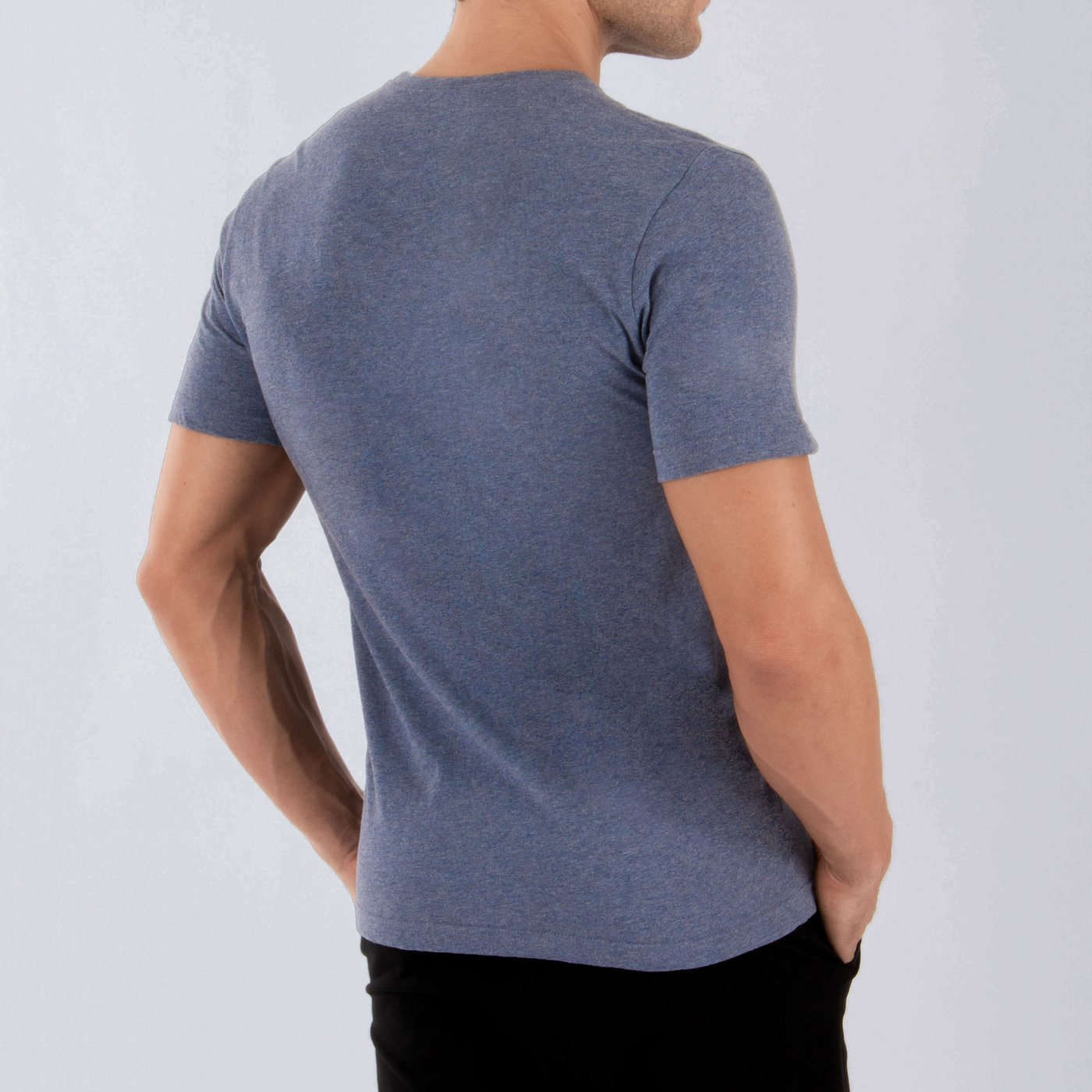 100%オーガニックコットン コトニーク メンズ Tシャツ ブルー