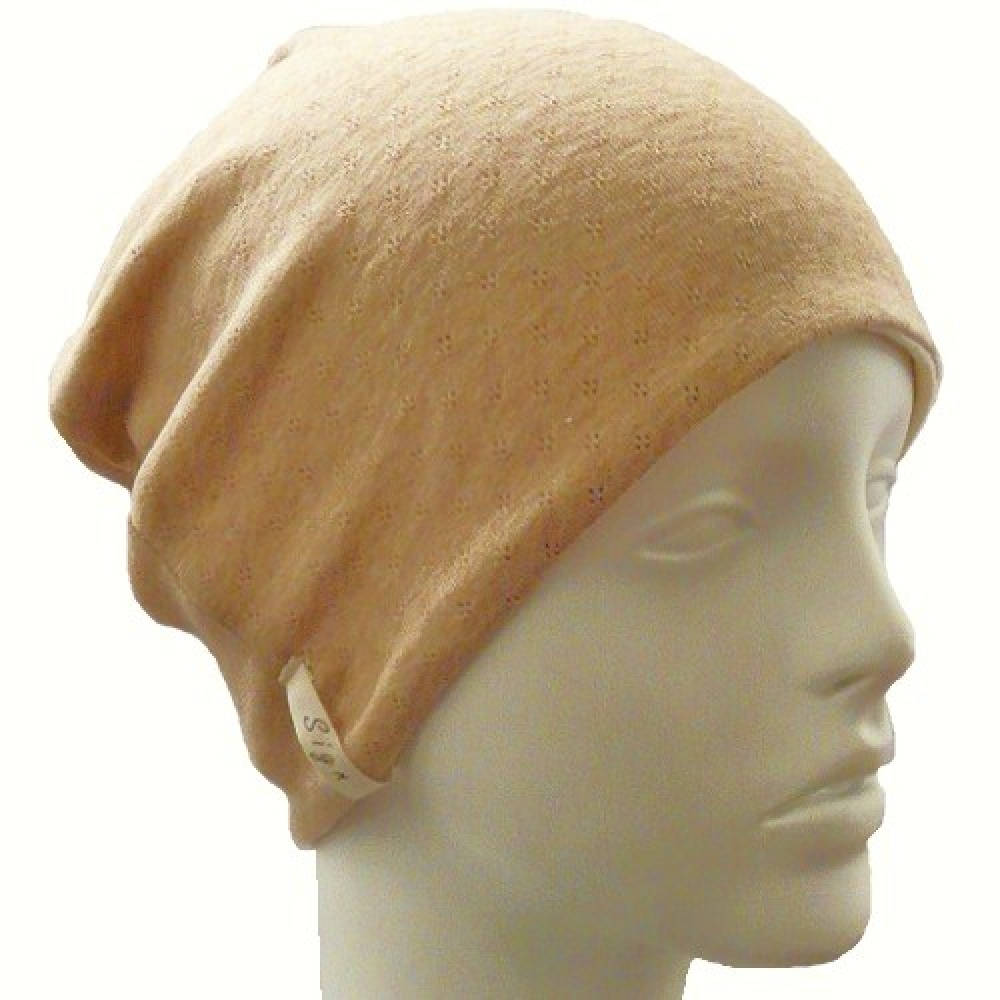 【抗がん剤治療】【医療用帽子】【ケア帽子】 リバーシブルエリゼシャロット：茶