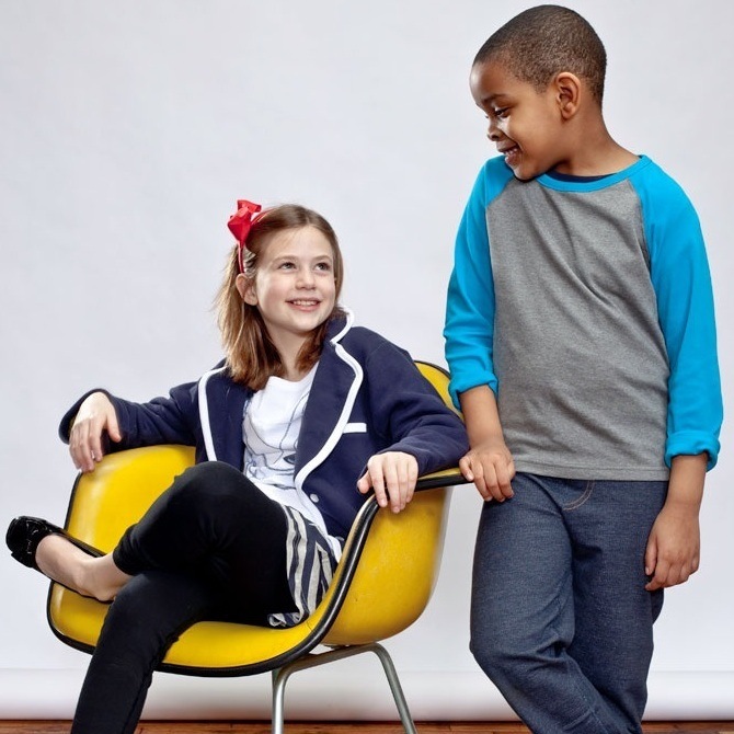 【感覚・触覚過敏症】キッズ長袖Tシャツ：オーガニックコットン ダヌーブ【XS3-4歳～S4-5歳サイズ】