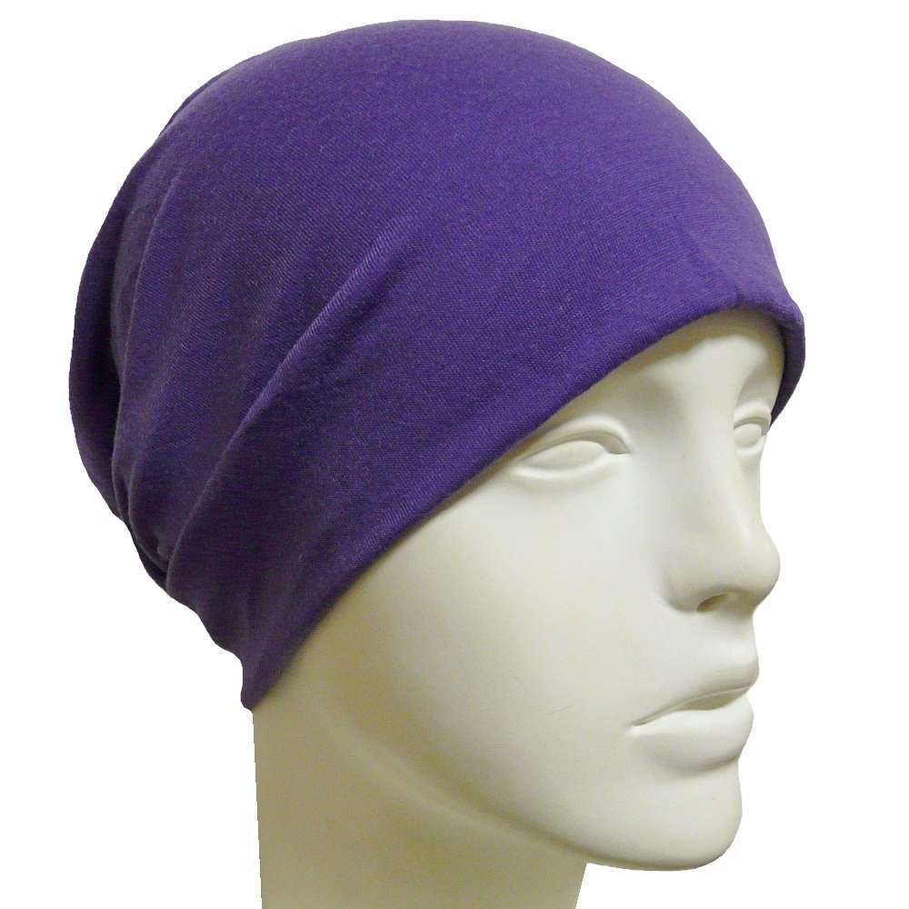 【抗がん剤治療】【医療用帽子】【ケア帽子】 ふんわりスカリー:パープル