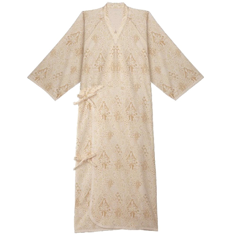 【ねまき】【入院】【介護】【男女兼用】 ケアねまき：メリヤスタイプ ファニークリーム