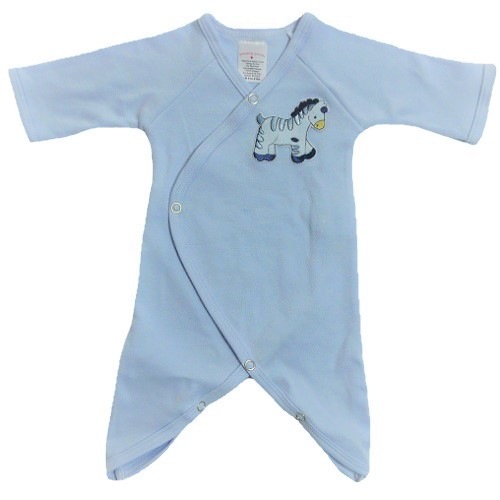 【未熟児】【低出生体重児】【早産児】【NICU】用 ベビー服： スナップカバーオール ブルー
