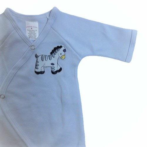 【未熟児】【低出生体重児】【早産児】【NICU】用 ベビー服： スナップカバーオール ブルー