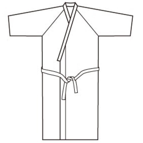 【ねまき】【パジャマ】【入院】 紳士カラーガーゼねまき：ブルー