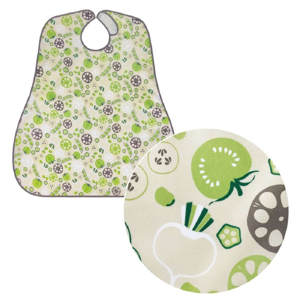 【介護エプロン】 食事用エプロン：ベジタブルグリーン