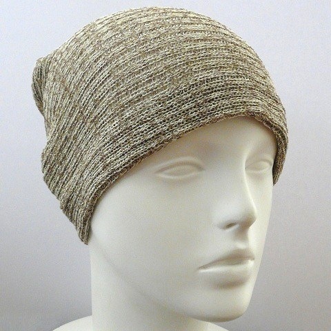 【抗がん剤治療】【医療用帽子】【ケア帽子】 大杉ニットルームキャップ：２型 ベージュセピア