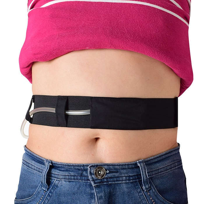 【腹膜透析】【胃ろう】【ペグ（PEG)】 腹膜透析・胃ろう用　腹部チューブベルト：ブラック