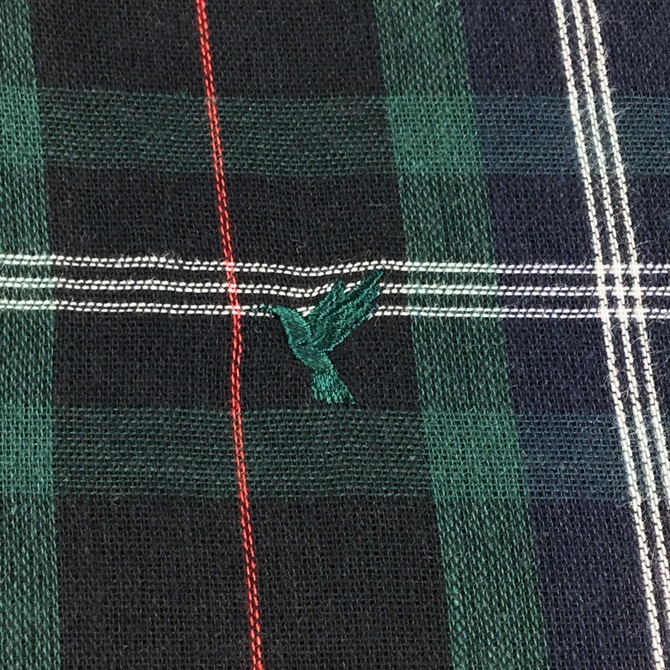 【プレミアム介護ウェア】 ダブルガーゼチェック バックニットシャツ／紳士