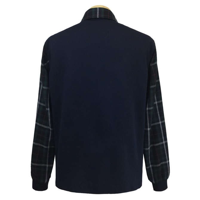 【プレミアム介護ウェア】 ダブルガーゼチェック バックニットシャツ／紳士
