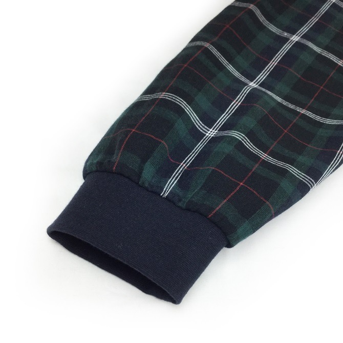 【プレミアム介護ウェア】 ダブルガーゼチェック バックニットシャツ／紳士