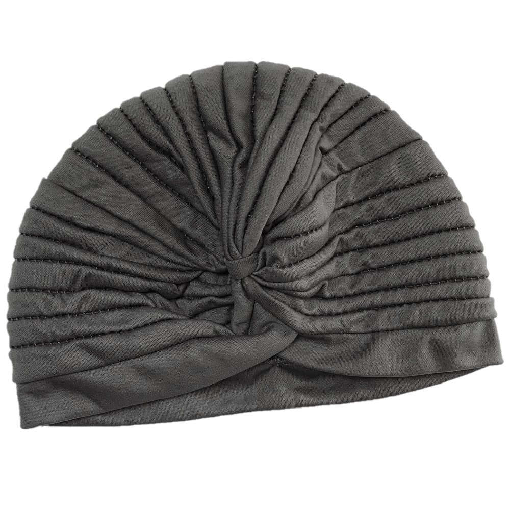 【抗がん剤治療】【医療用帽子】【ケア帽子】 ターバンキャップ：グレー