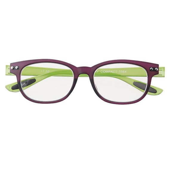 【PCメガネ】 ブルーライトカット パソコングラス リラクションBYカラフルック:パープルグリーン