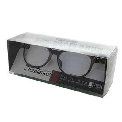 【PCメガネ】 ブルーライトカット パソコングラス リラクションBYカラフルック:パープルグリーン