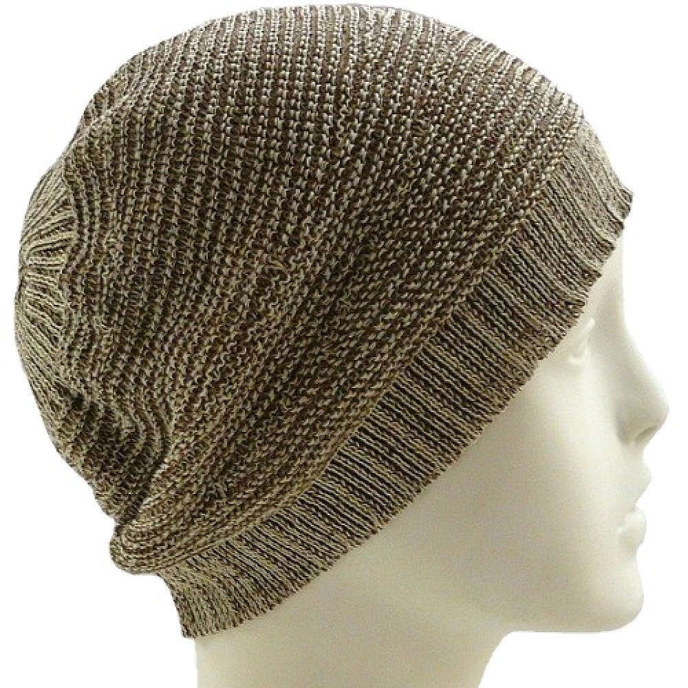 【抗がん剤治療】【医療用帽子】【ケア帽子】 大杉ニットルームキャップ：７型 ベージュセピア