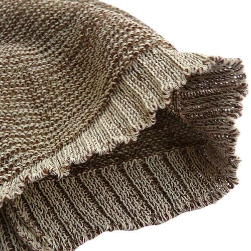 【抗がん剤治療】【医療用帽子】【ケア帽子】 大杉ニットルームキャップ：７型 ベージュセピア