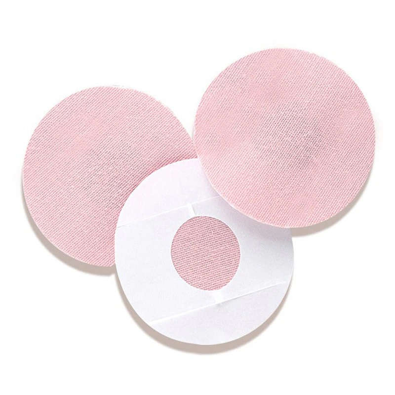 FreeStyleリブレ用 センサー保護シール 丸型 10枚：布ピンク