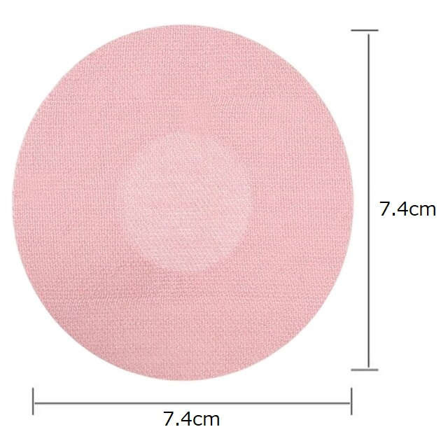 FreeStyleリブレ用 センサー保護シール 丸型 10枚：布ピンク