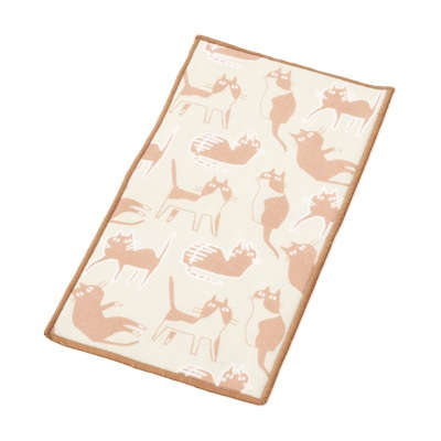 【メガネ拭き】ハンカチメガネクロス ドチモ 12X23:ねこ