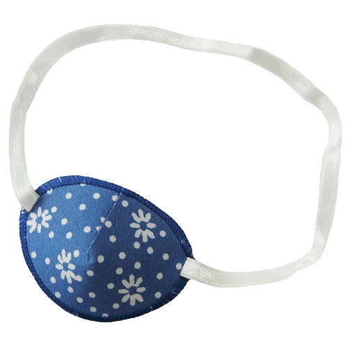 【ものもらい】【斜視】【眼瞼炎】 キッズ用眼帯:デニムフラワー