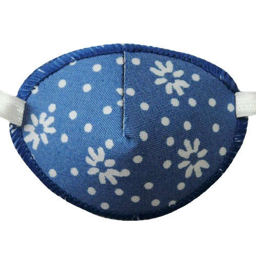 【ものもらい】【斜視】【眼瞼炎】 キッズ用眼帯:デニムフラワー