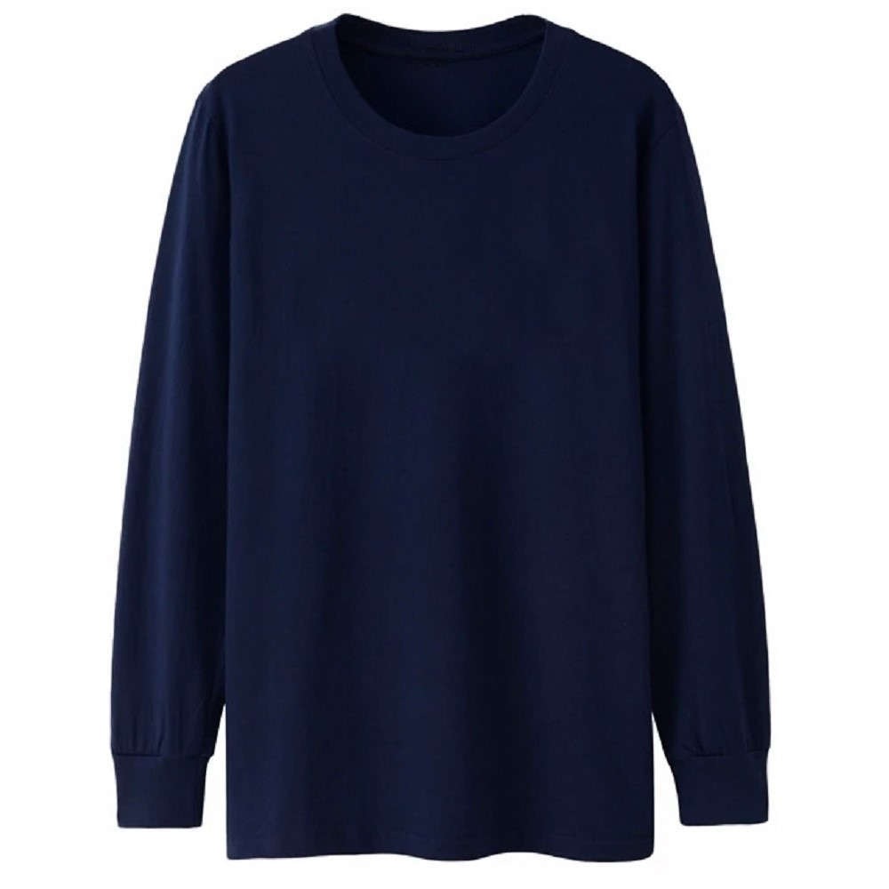 【人工透析】【点滴】【PICC】【カテーテル】 メンズ長袖Tシャツ 両腕チャック ネイビー