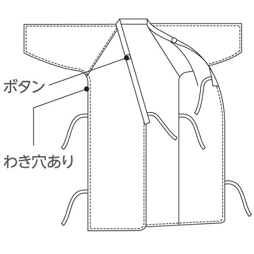 【ねまき】【入院】【介護】【男女兼用】 ケアねまき：ガーゼタイプ モスグリーン