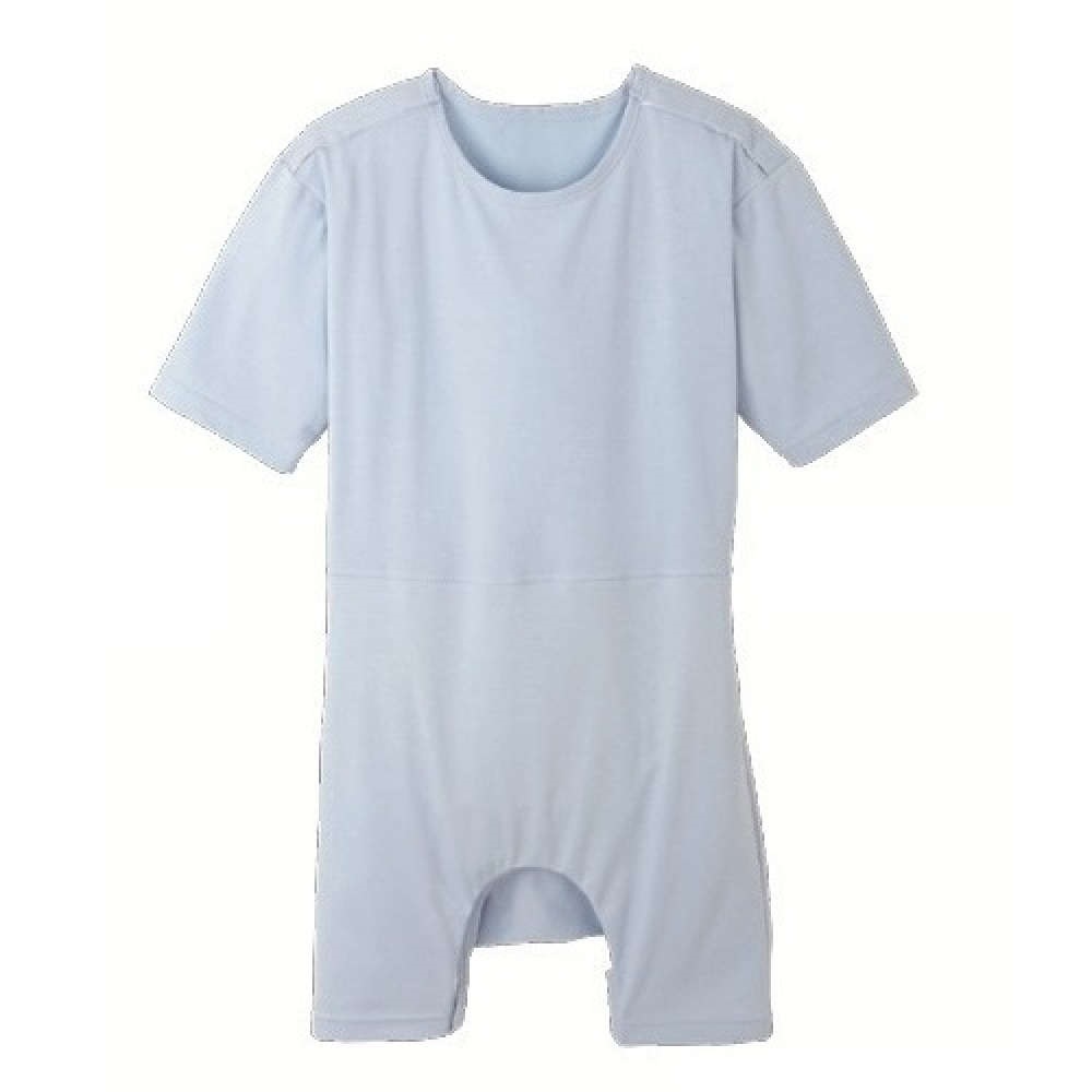 【介護】【入院】 TスーツII 両肩開きロンパス型：サックス