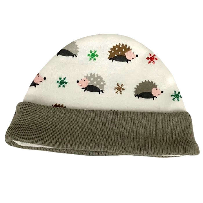 【未熟児】【低出生体重児】【早産児】【NICU】用 ベビー服セット： グレーヘッジホッグ