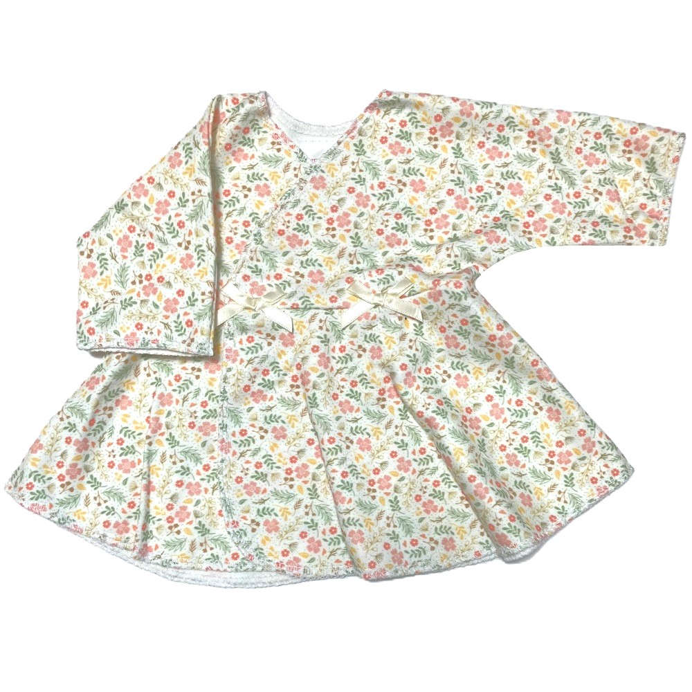 【未熟児】【低出生体重児】【早産児】【NICU】用 ベビー服： 長袖ワンピトップ ミミ