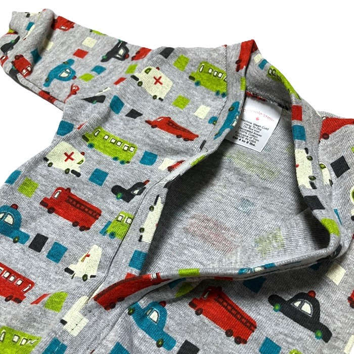 【未熟児】【低出生体重児】【早産児】【NICU】用 ベビー服:長袖ガウン くるま 帽子付き