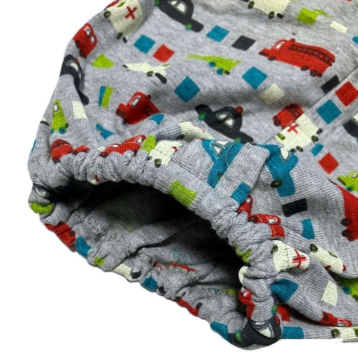 【未熟児】【低出生体重児】【早産児】【NICU】用 ベビー服:長袖ガウン くるま 帽子付き