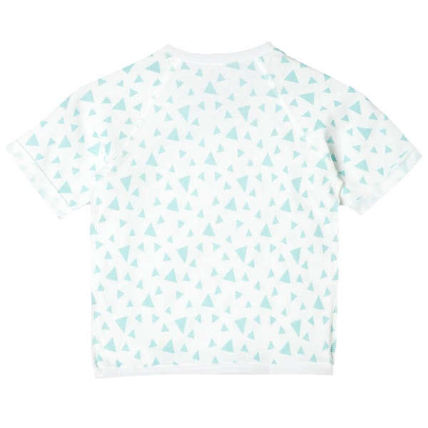 【低体重児】【未熟児】【早産児】【NICU】用　幾何柄短肌着：ミント