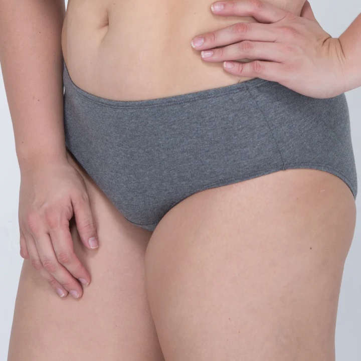 100%オーガニックコットン コトニーク ウエストブリーフ 2枚セット（サイズ6-10）：グレー